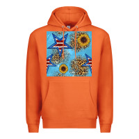 Carrot american star and sunflower seamless  pattern Premium Hoodie - BundleAndBundleShop