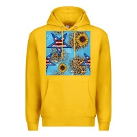 Lemon american star and sunflower seamless  pattern Premium Hoodie - BundleAndBundleShop