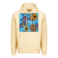Pina Colada american star and sunflower seamless  pattern Premium Hoodie - BundleAndBundleShop