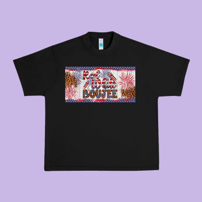 Red White Boujee Urban Heavy Tee Designed By Artiststas