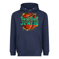 Navy basketball junkie Heavyweight Hoodie - texasbilliewilder