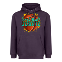 Plum basketball junkie Heavyweight Hoodie - texasbilliewilder