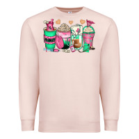 Pale Pink pharmacy coffee cups Premium Sweatshirt - Zillion Design Studio