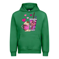Emerald valentines day heart coffe Urban Hoodie - AdoDesignShop