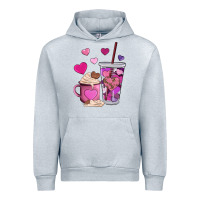 Heather Grey valentines day heart coffe Urban Hoodie - AdoDesignShop