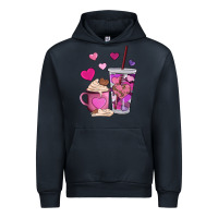 Navy valentines day heart coffe Urban Hoodie - AdoDesignShop
