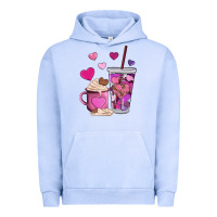 Pigment Grape Ice valentines day heart coffe Urban Hoodie - AdoDesignShop