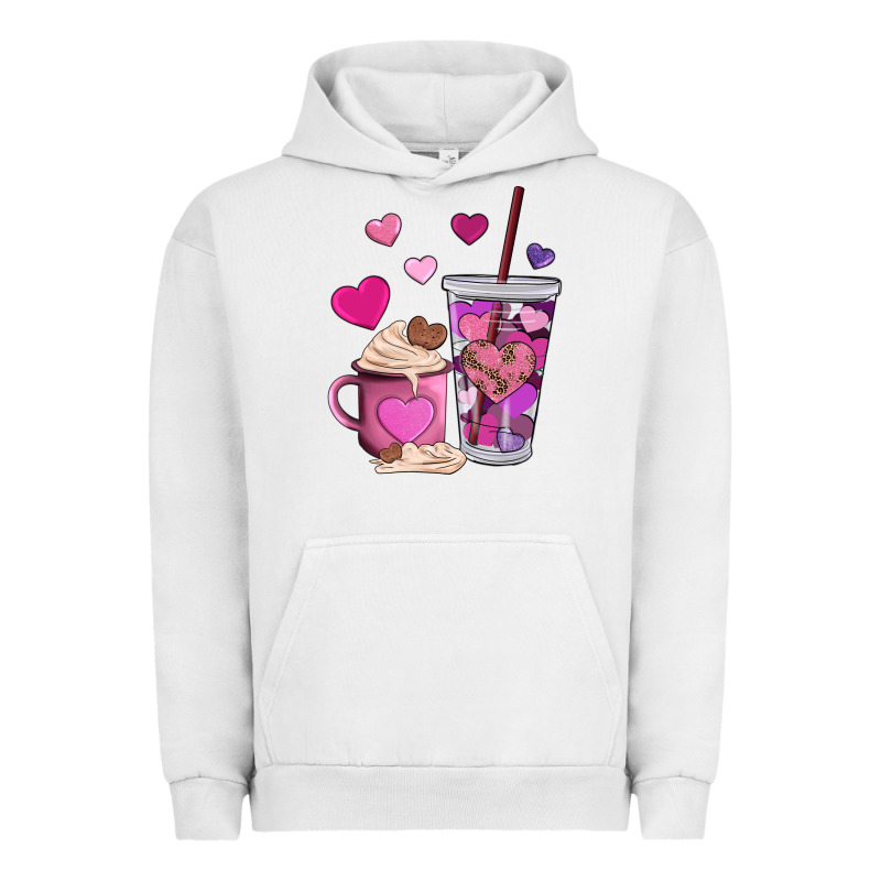 Valentines Day Heart Coffe Urban Hoodie by AdoDesignShop | Teevron