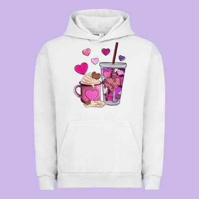 Valentines Day Heart Coffe Urban Hoodie Designed By Adodesignshop