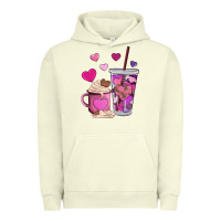 Pigment Pistachio valentines day heart coffe Urban Hoodie - AdoDesignShop
