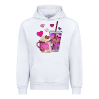 White valentines day heart coffe Urban Hoodie - AdoDesignShop