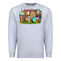 Heather Grey heifers coffee cups Premium Sweatshirt - Zillion Design Studio