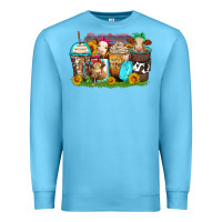 Ocean Blue heifers coffee cups Premium Sweatshirt - Zillion Design Studio