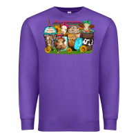 Purple heifers coffee cups Premium Sweatshirt - Zillion Design Studio
