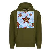 Army Green 4th of july leopard star seamless pattern Premium Hoodie - BundleAndBundleShop