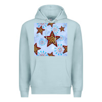 Blue Mist 4th of july leopard star seamless pattern Premium Hoodie - BundleAndBundleShop
