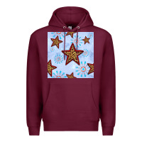 Burgundy 4th of july leopard star seamless pattern Premium Hoodie - BundleAndBundleShop