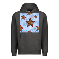 Charcoal Heather 4th of july leopard star seamless pattern Premium Hoodie - BundleAndBundleShop