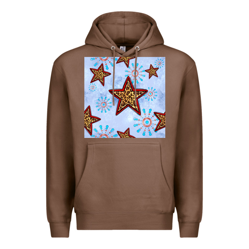 4th Of July Leopard Star Seamless Pattern Premium Hoodie by BundleAndBundleShop | Teevron