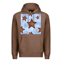 Chestnut 4th of july leopard star seamless pattern Premium Hoodie - BundleAndBundleShop