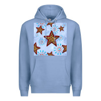 Colony Blue 4th of july leopard star seamless pattern Premium Hoodie - BundleAndBundleShop