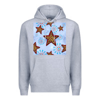 Heather Grey 4th of july leopard star seamless pattern Premium Hoodie - BundleAndBundleShop
