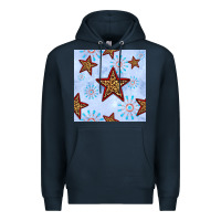 Navy 4th of july leopard star seamless pattern Premium Hoodie - BundleAndBundleShop