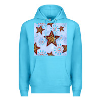 Ocean Blue 4th of july leopard star seamless pattern Premium Hoodie - BundleAndBundleShop