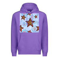 Purple 4th of july leopard star seamless pattern Premium Hoodie - BundleAndBundleShop