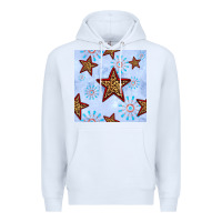 White 4th of july leopard star seamless pattern Premium Hoodie - BundleAndBundleShop