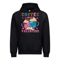 Black valentines day coffe is my valentine Urban Hoodie - AdoDesignShop