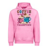 Fuchsia Pink valentines day coffe is my valentine Urban Hoodie - AdoDesignShop
