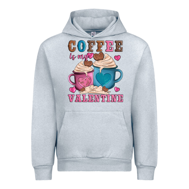 Valentines Day Coffe Is My Valentine Urban Hoodie by AdoDesignShop | Teevron