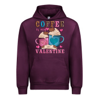 Mauve Wine valentines day coffe is my valentine Urban Hoodie - AdoDesignShop