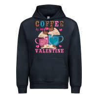 Navy valentines day coffe is my valentine Urban Hoodie - AdoDesignShop
