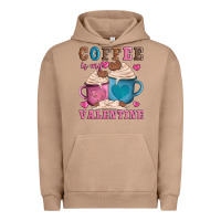 Pigment Burro valentines day coffe is my valentine Urban Hoodie - AdoDesignShop