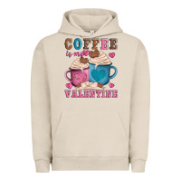 Pigment French Oak valentines day coffe is my valentine Urban Hoodie - AdoDesignShop