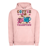 Pigment Salmon valentines day coffe is my valentine Urban Hoodie - AdoDesignShop