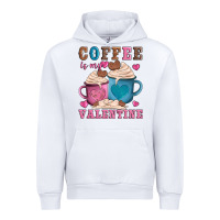 White valentines day coffe is my valentine Urban Hoodie - AdoDesignShop