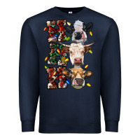 Navy hohoho cows Premium Sweatshirt - RanaPortraitStore