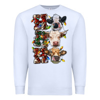 White hohoho cows Premium Sweatshirt - RanaPortraitStore