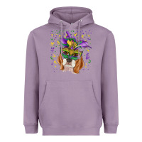 Lavender mardi gras  mask beagle Heavyweight Hoodie - RanaPortraitStore