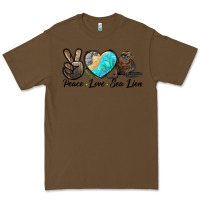 Cacao Peace Love Sea Lion Premium Tee - LillyAllenDesigns