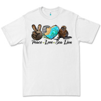 White Peace Love Sea Lion Premium Tee - LillyAllenDesigns