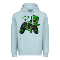 Blue Mist St Patricks Day Gamer Premium Hoodie - Jasminsmagicworld
