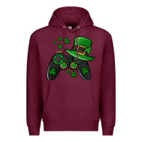 Burgundy St Patricks Day Gamer Premium Hoodie - Jasminsmagicworld