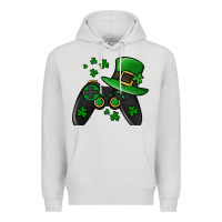 Dove Grey St Patricks Day Gamer Premium Hoodie - Jasminsmagicworld