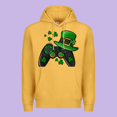 St Patricks Day Gamer Premium Hoodie Designed By Jasminsmagicworld