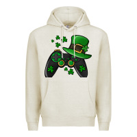 Oatmeal Heather St Patricks Day Gamer Premium Hoodie - Jasminsmagicworld