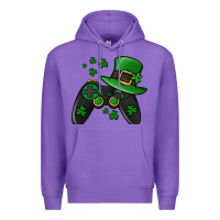 Purple St Patricks Day Gamer Premium Hoodie - Jasminsmagicworld